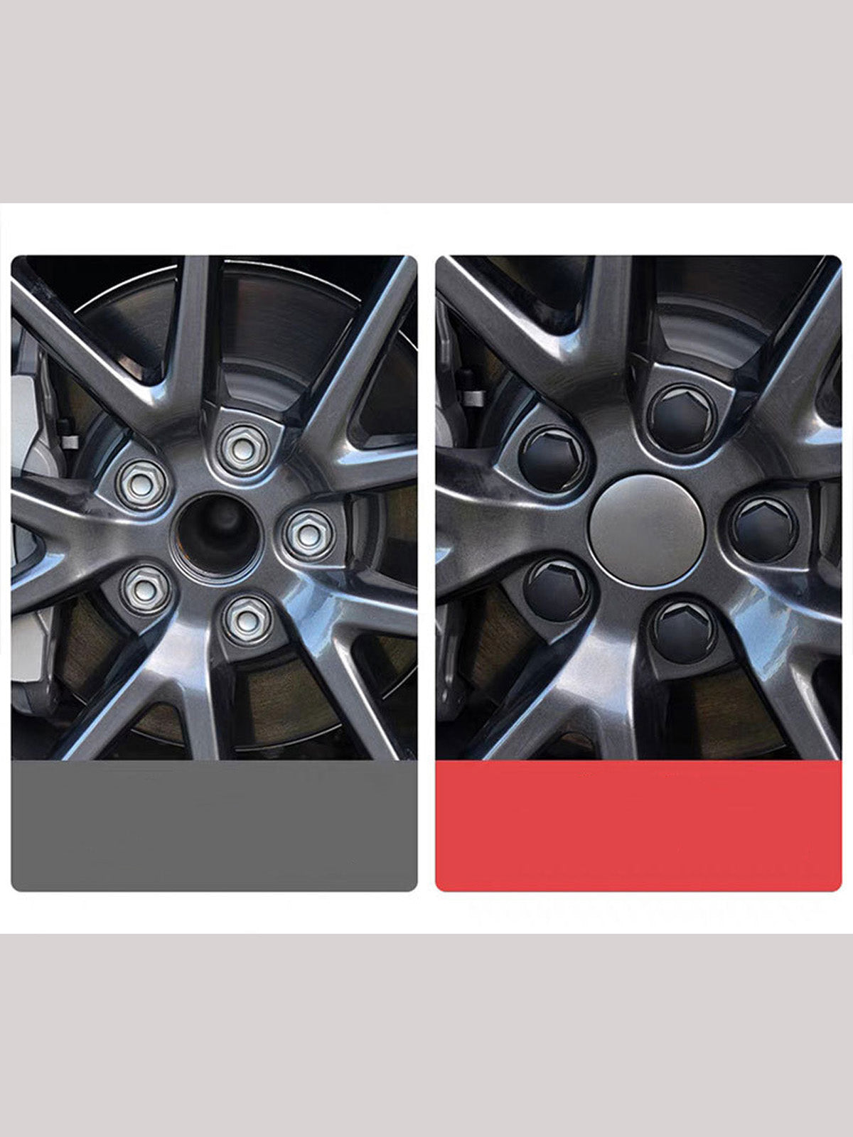 Caches moyeu et écrous de roue pour Tesla Model 3 · Y · S · X — photo 2
