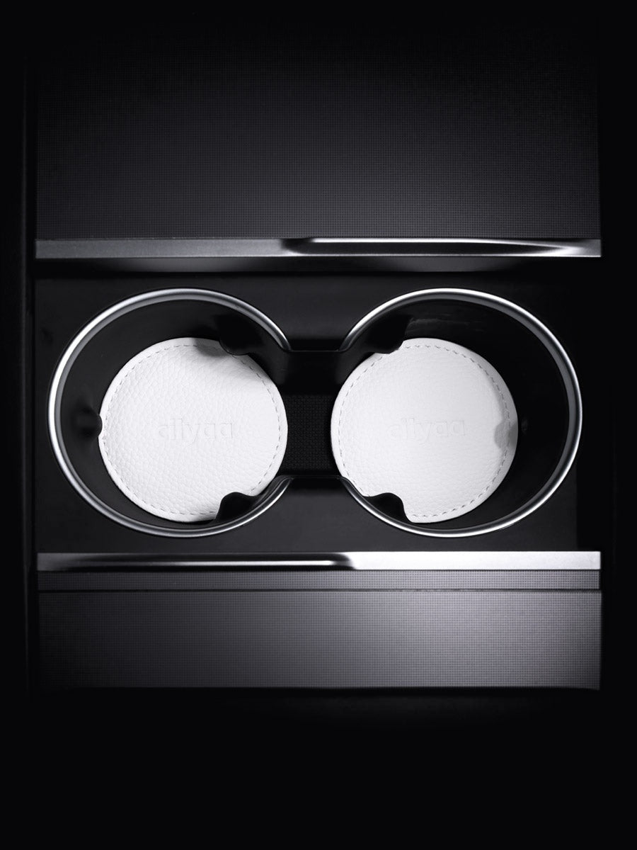 Fonds de porte-gobelet cuir grainé pour Tesla — photo 6
