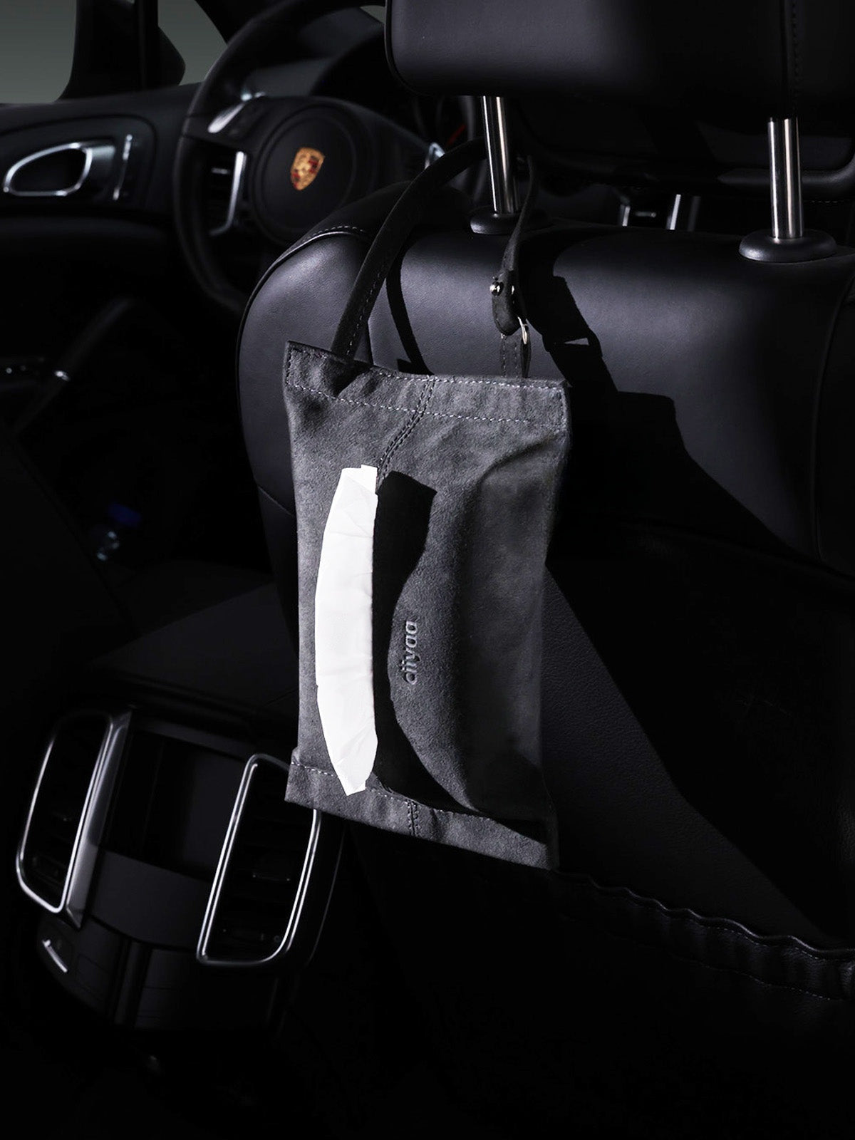 Étui à mouchoirs alcantara avec dragonne pour Tesla — photo 3