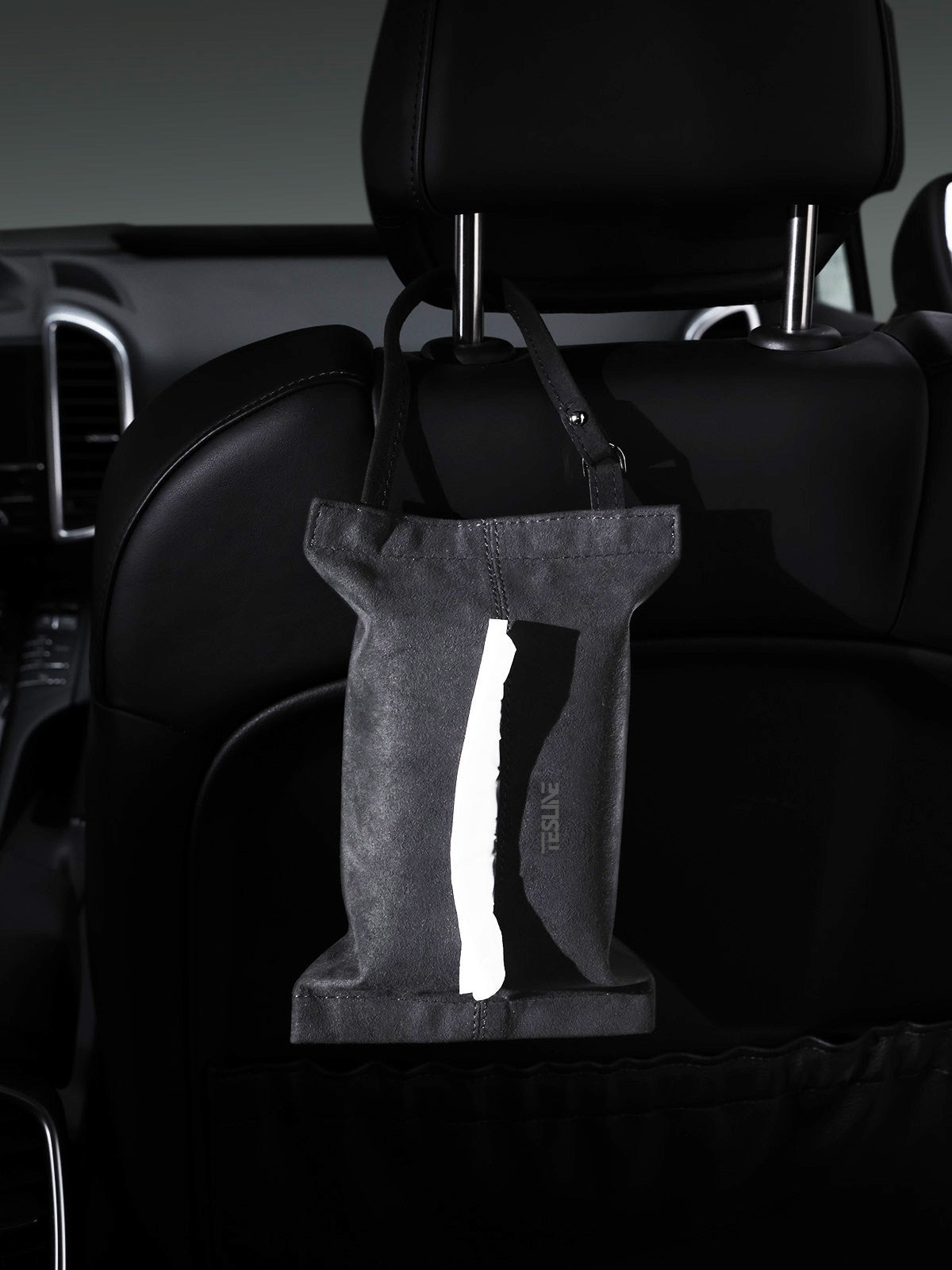 Étui à mouchoirs alcantara avec dragonne pour Tesla — photo 5