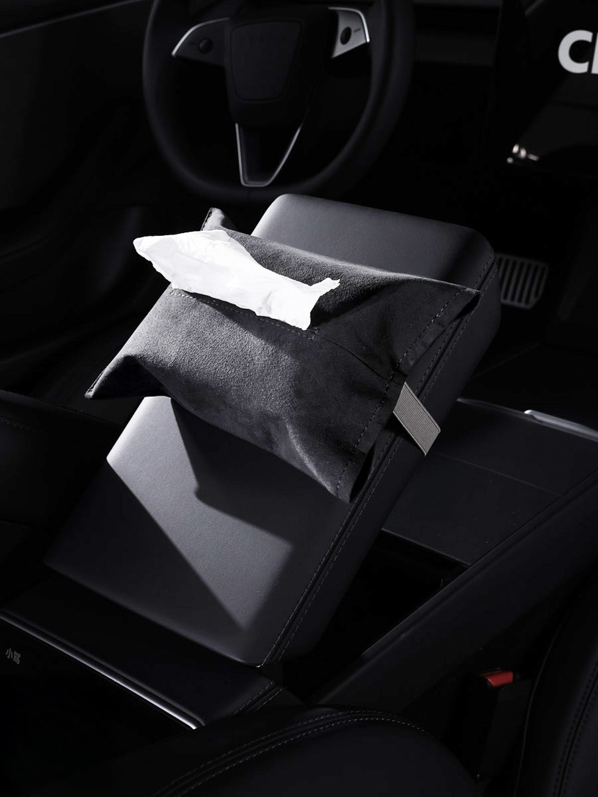 Étui à mouchoirs plat alcantara pour Tesla — photo 6