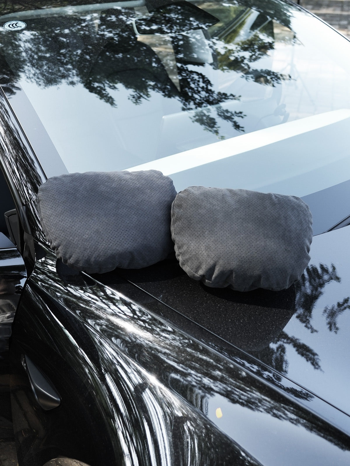 Appuie-tête et soutien lombaire alcantara pour Tesla — photo 6