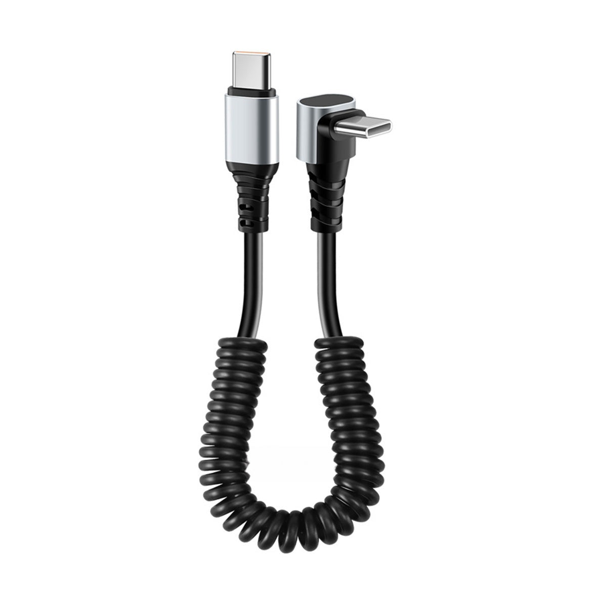 Câble USB-C spiralé coudé pour Tesla — photo 3