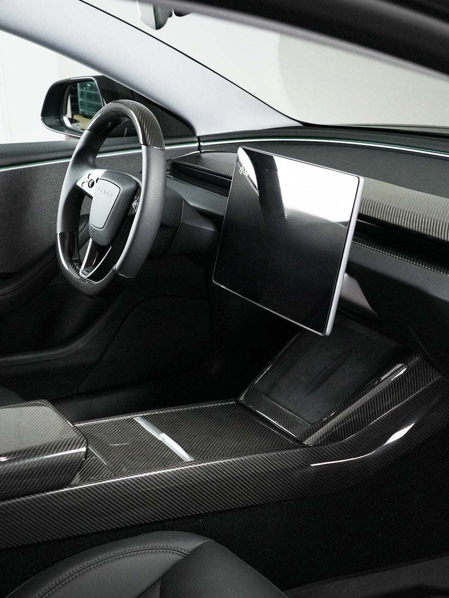 Habillage de console carbone pour Tesla Model 3 et Y (2024+) — photo 8