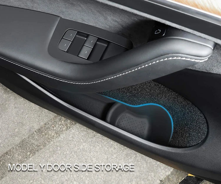 Boite de rangement coté porte en silicone pour Tesla Model Y