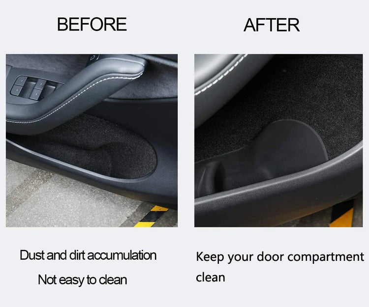 Boite de rangement coté porte en silicone pour Tesla Model Y