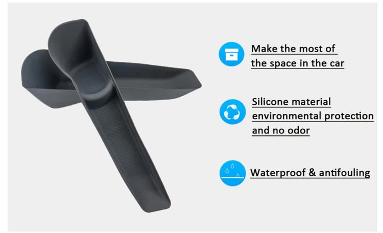 Boite de rangement coté porte en silicone pour Tesla Model Y