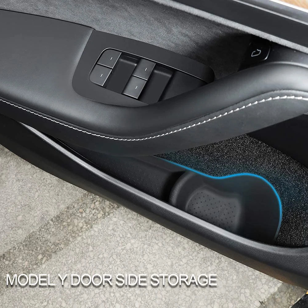 Boite de rangement coté porte en silicone pour Tesla Model Y