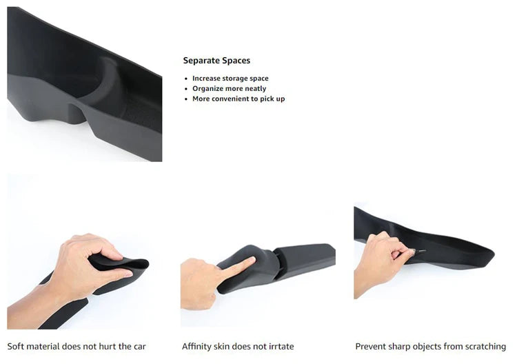 Boite de rangement coté porte en silicone pour Tesla Model Y
