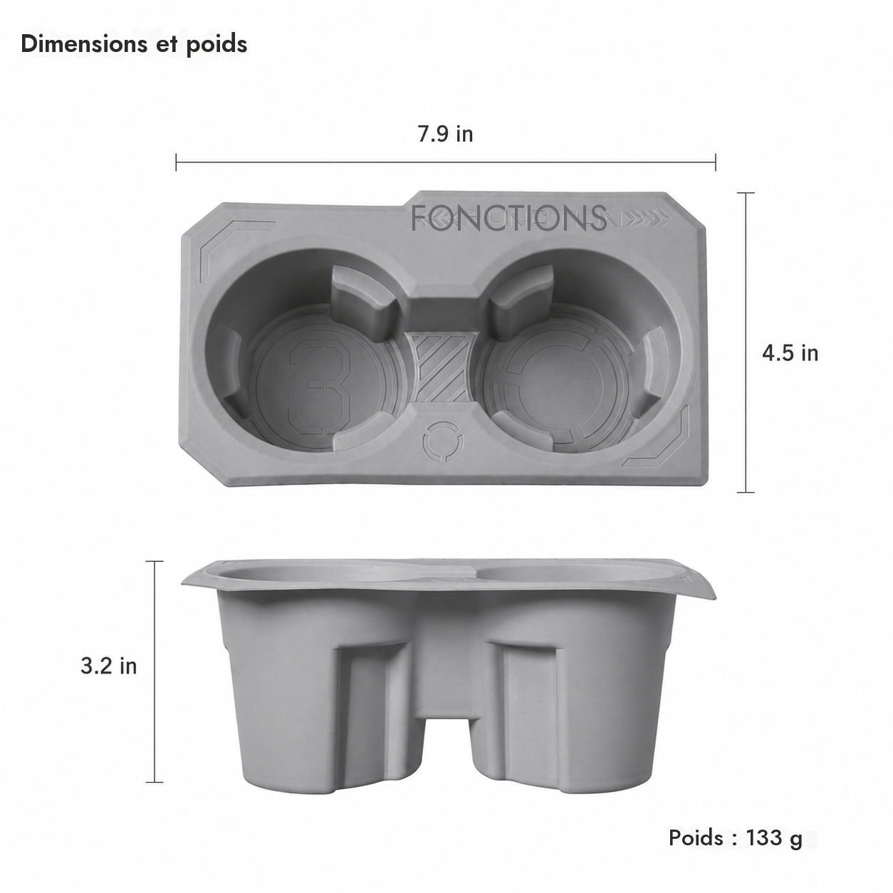 Tesline Inserts de porte-gobelets silicone — visuel 8