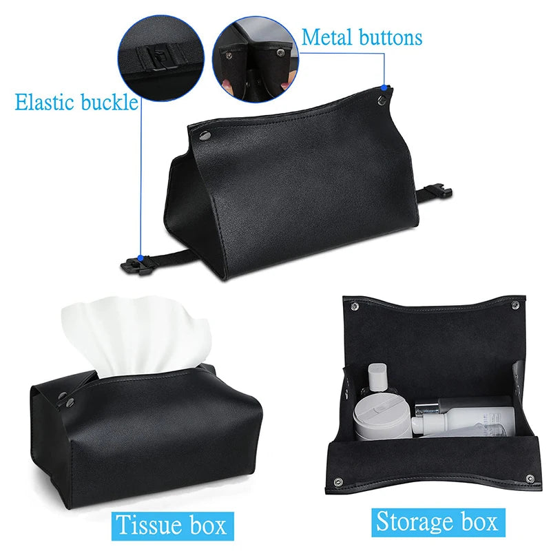 Boîte à mouchoirs en cuir pour Tesla Model 3/Y