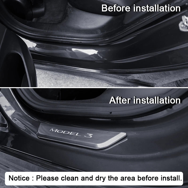 Seuil de porte rétro-éclairé Tesla Model 3