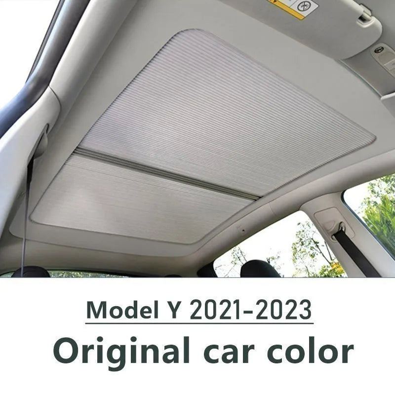 Pare-soleil rétractable pour toit panoramique pour Tesla Model Y