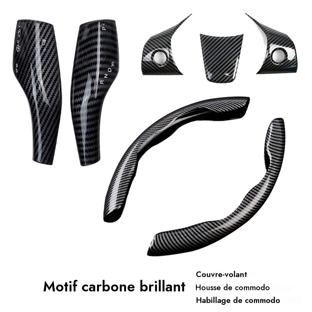 Cadre de volant Noir brillant pour Tesla model 3/Y — photo 14