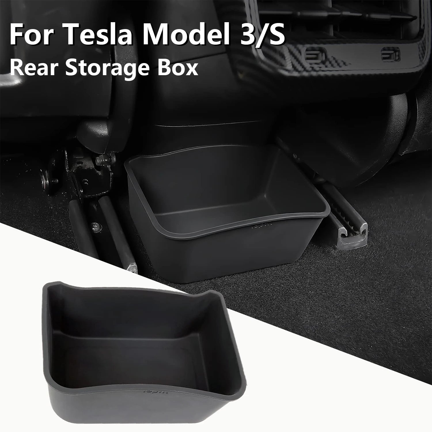 Boîte de rangement de console centrale arrière pour Tesla Model Y
