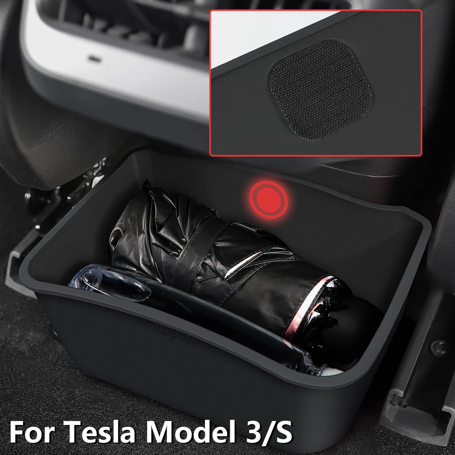 Boîte de rangement de console centrale arrière pour Tesla Model Y