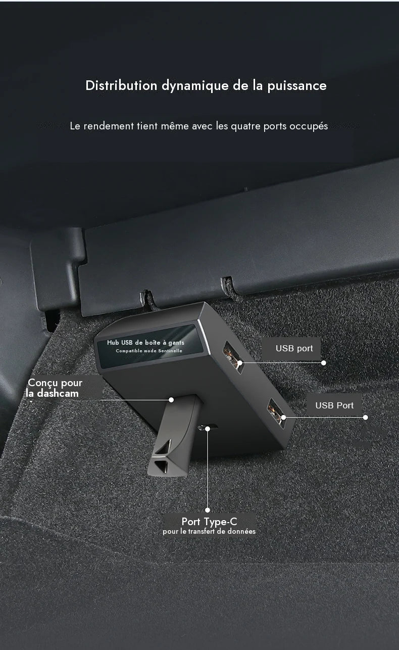 Boitier transfert de data USB pour boite a gant pour Tesla Model 3/Y — photo 9