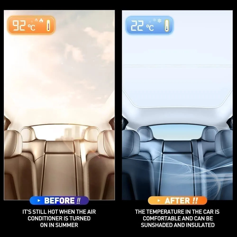 Pare-soleil rétractable pour toit panoramique pour Tesla Model Y