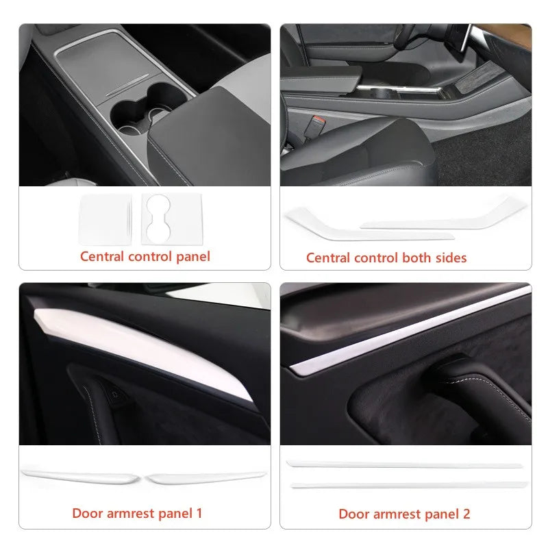 Revêtement de tableau de bord blanc pour Tesla Model Y