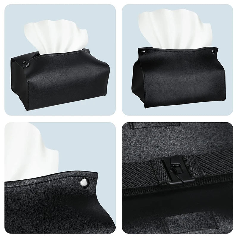 Boîte à mouchoirs en cuir pour Tesla Model 3/Y