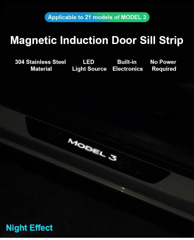 Seuil de porte rétro-éclairé Tesla Model Y