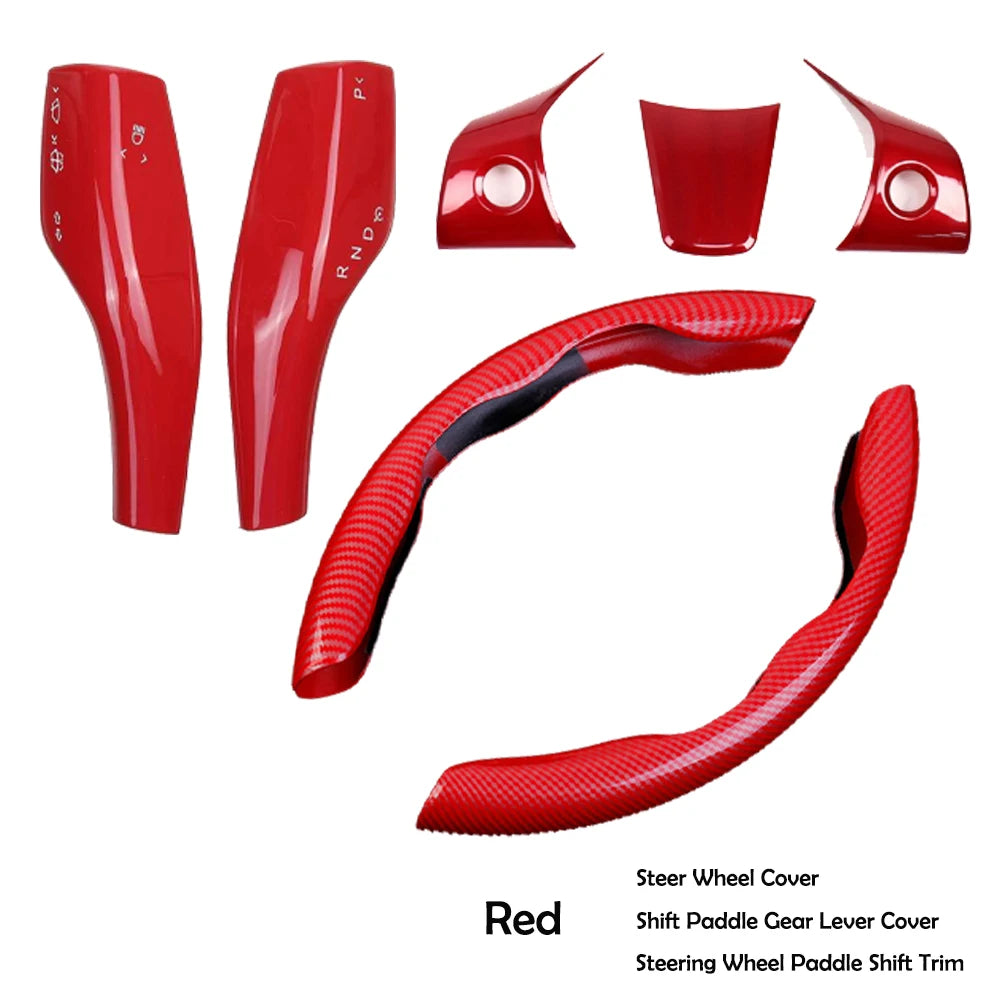 Cadre de volant fibre de carbone mat pour Tesla model 3/Y