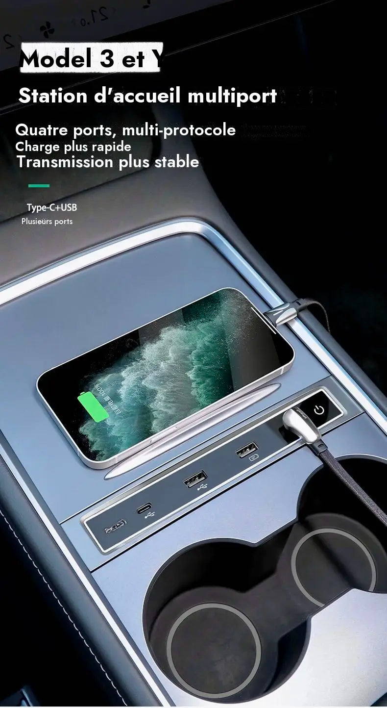 Station d'accueil USB pour Tesla model 3/Y — photo 7