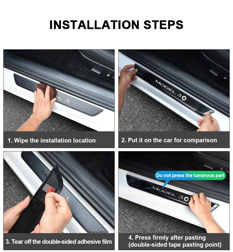 Seuil de porte rétro-éclairé Tesla Model Y