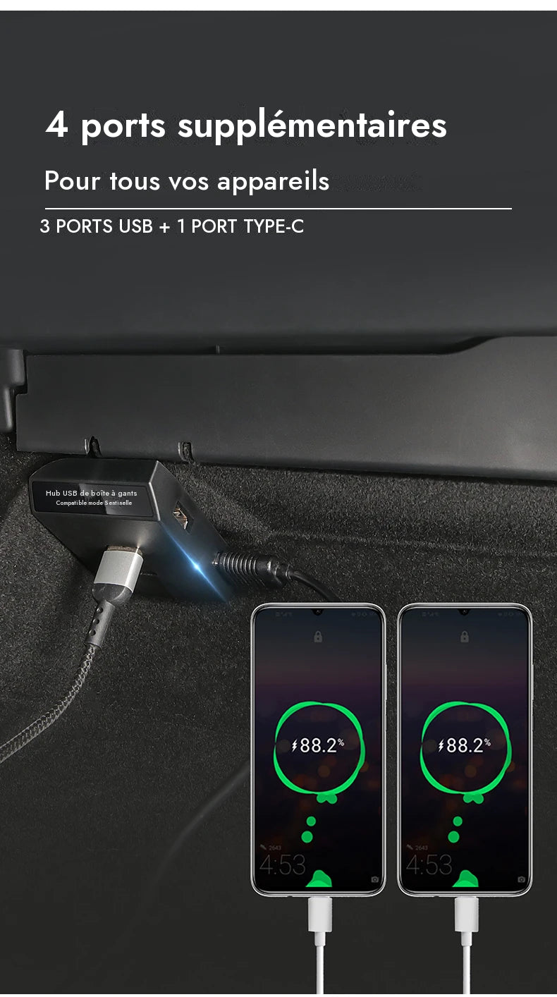 Boitier transfert de data USB pour boite a gant pour Tesla Model 3/Y — photo 8