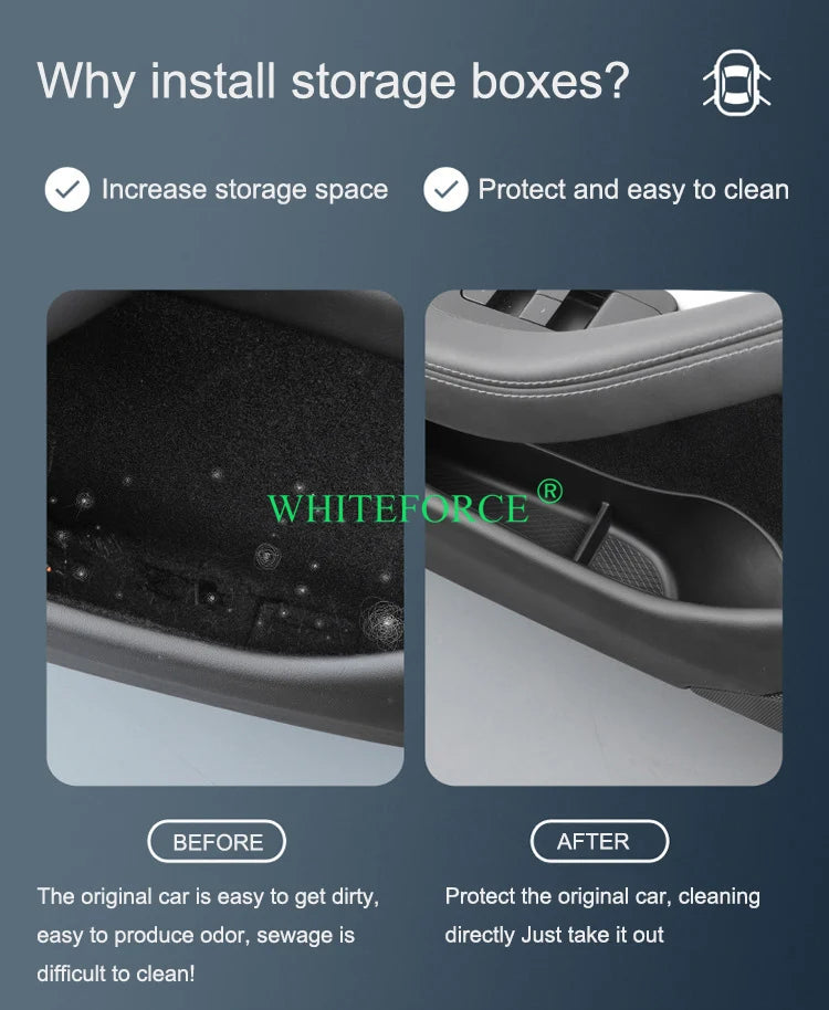 Boîte de rangement pour fentes de porte pour Tesla model 3 Highland