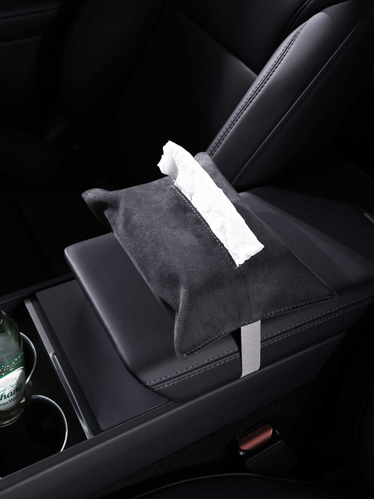 Étui à mouchoirs plat alcantara pour Tesla