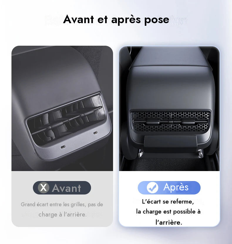 Station d'accueil intelligente pour ventilation arrière Tesla Model 3 et Model Y — photo 3