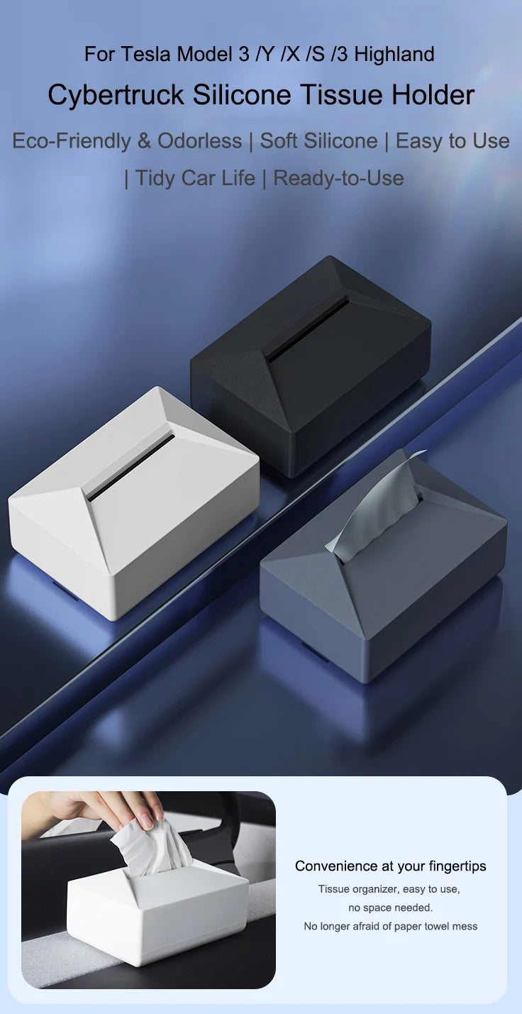 Boite à mouchoir pour Tesla Model Y/3/S/X