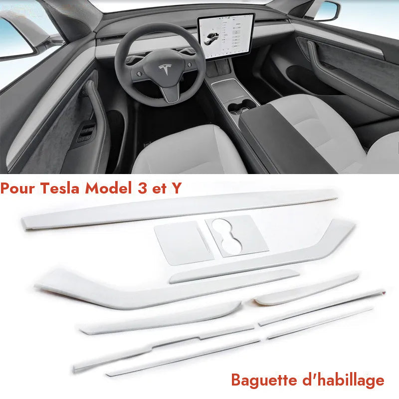 Revêtement de tableau de bord blanc pour Tesla Model 3 — photo 2