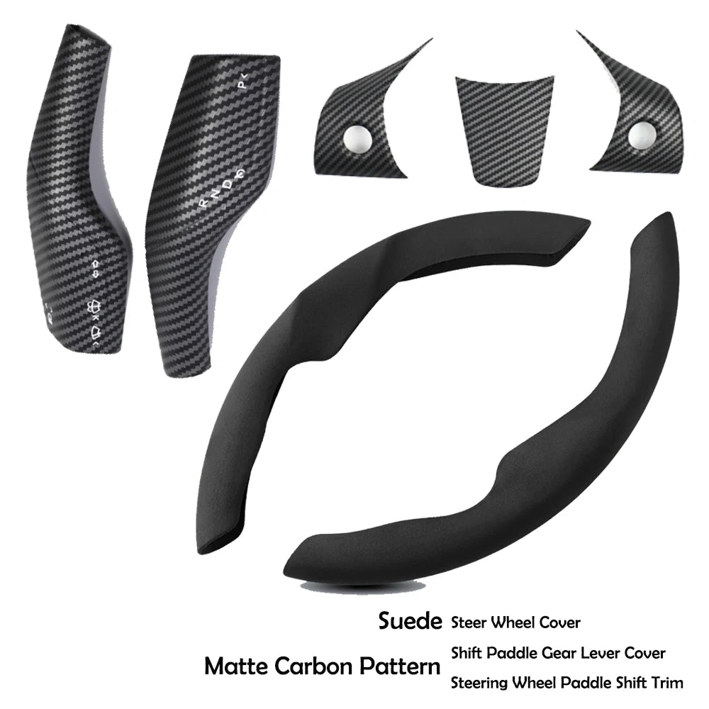 Cadre de volant fibre de carbone mat pour Tesla model 3/Y