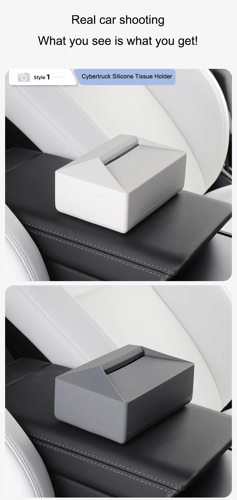 Boite à mouchoir pour Tesla Model Y/3/S/X