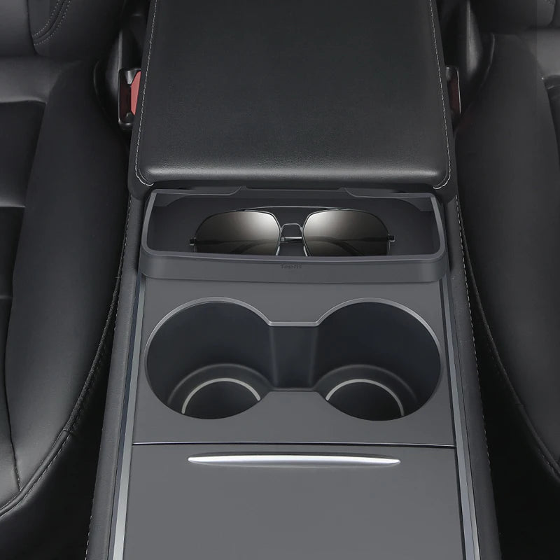 Boîte de rangement cachée sous accoudoir central pour Tesla Model 3/Y