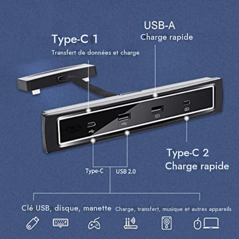 Station d'accueil USB pour Tesla model 3/Y — photo 3