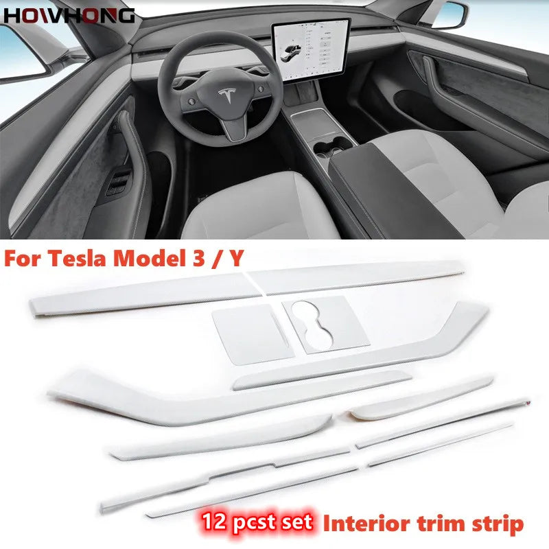 Revêtement de tableau de bord blanc pour Tesla Model Y