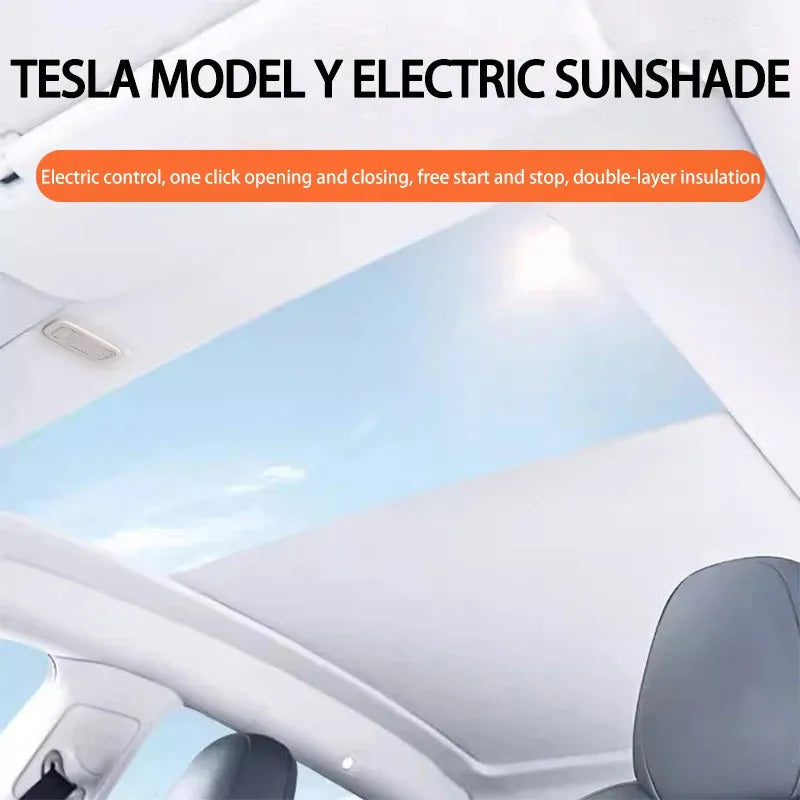 Pare-soleil de toit panoramique rétractable électrique pour Tesla Model Y