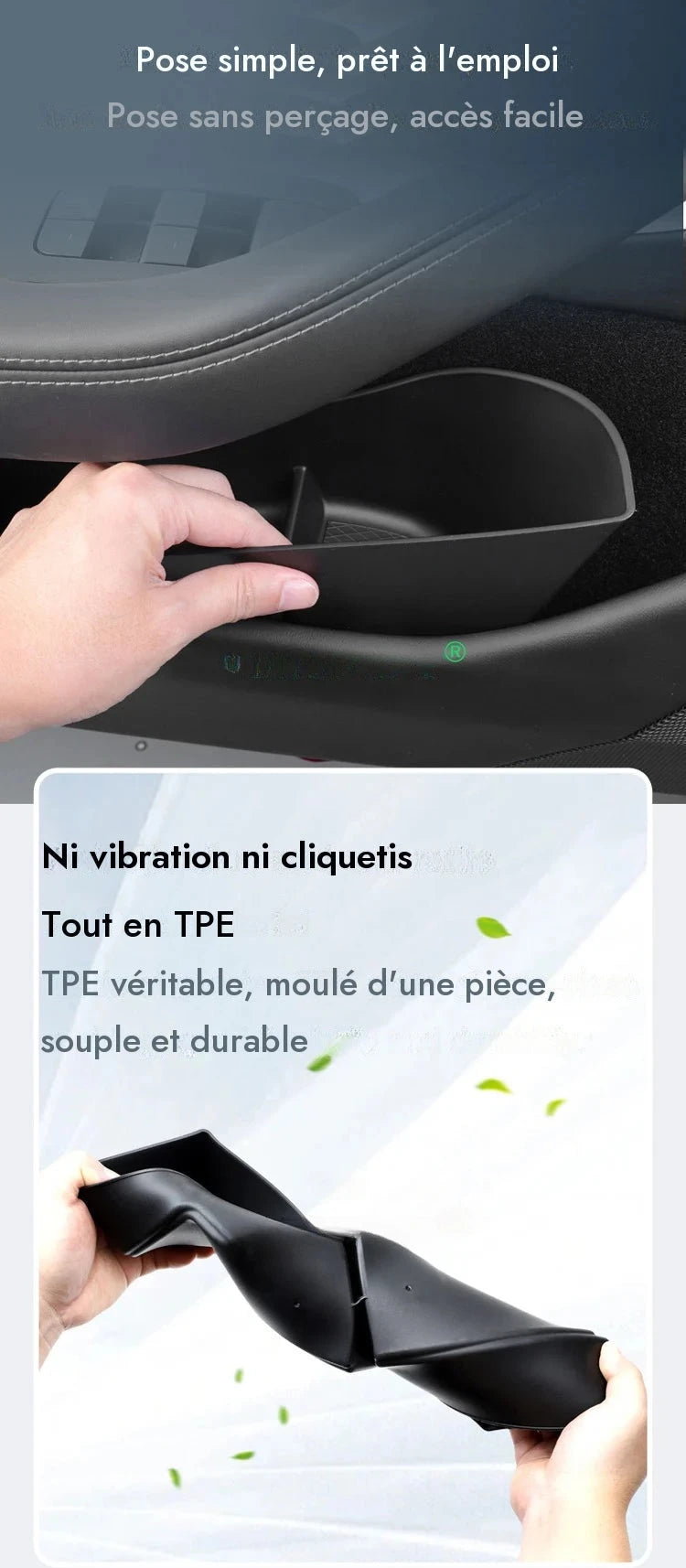 Boîte de rangement pour fentes de porte pour Tesla model 3 Highland — photo 16