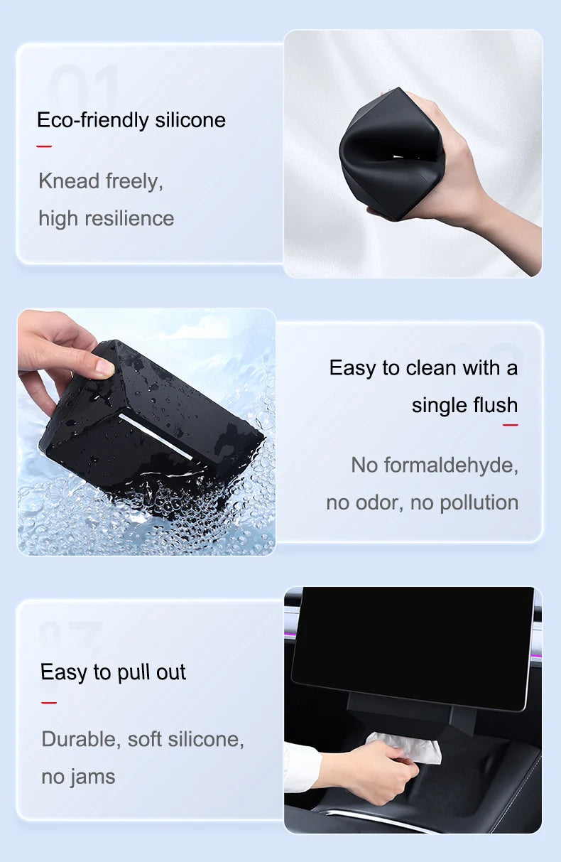 Boite à mouchoir pour Tesla Model Y/3/S/X