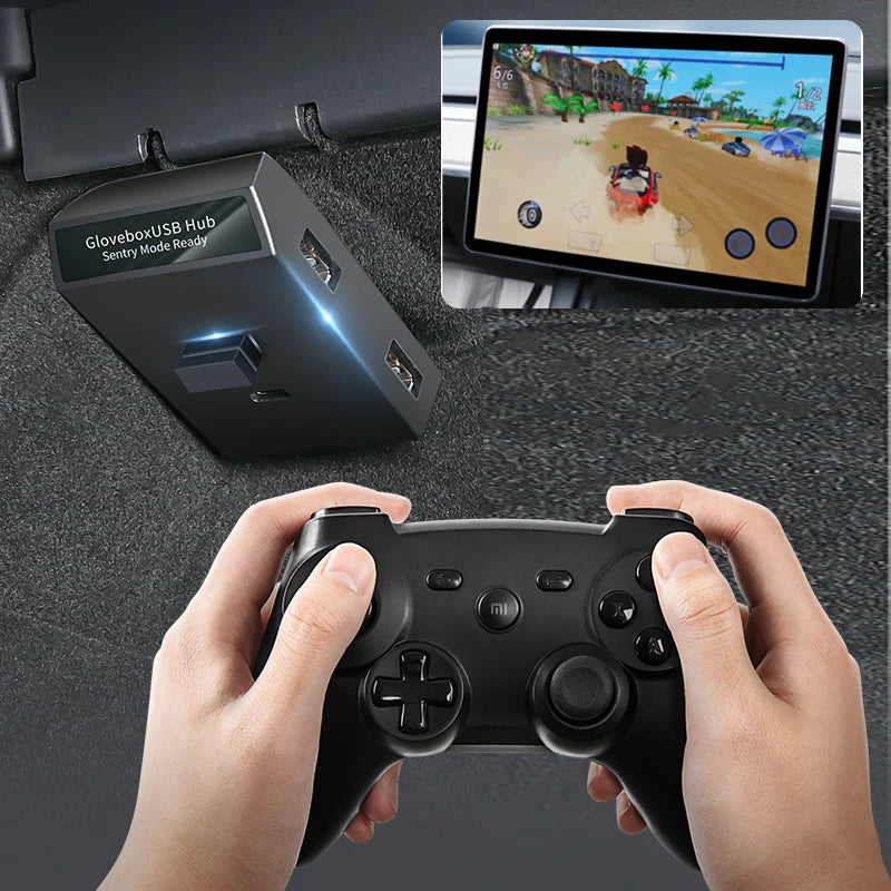 Boitier transfert de data USB pour boite a gant pour Tesla Model 3/Y