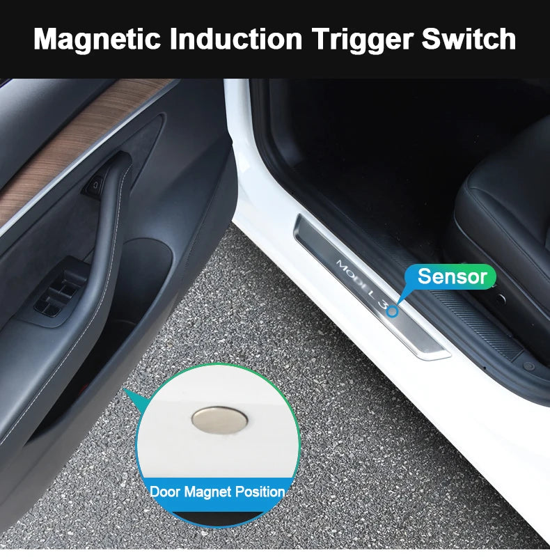 Seuil de porte rétro-éclairé Tesla Model Y