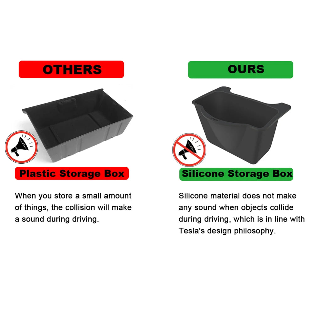 Boîte de rangement de console centrale arrière pour Tesla Model Y