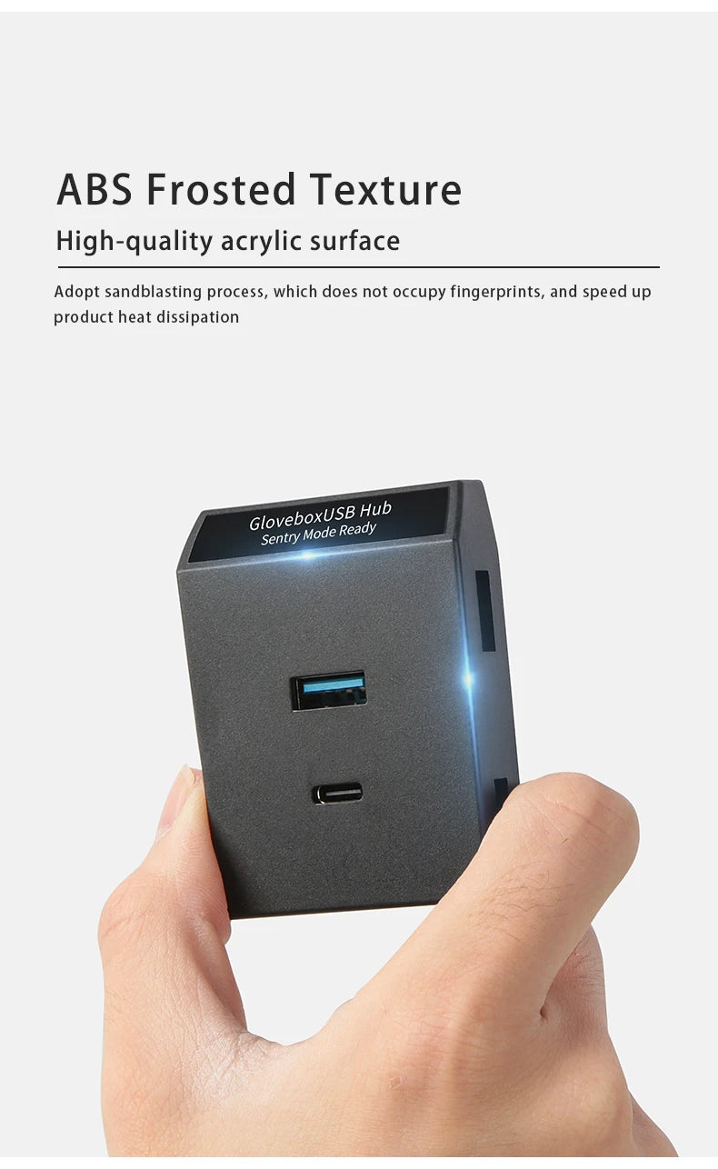 Boitier transfert de data USB pour boite a gant pour Tesla Model 3/Y