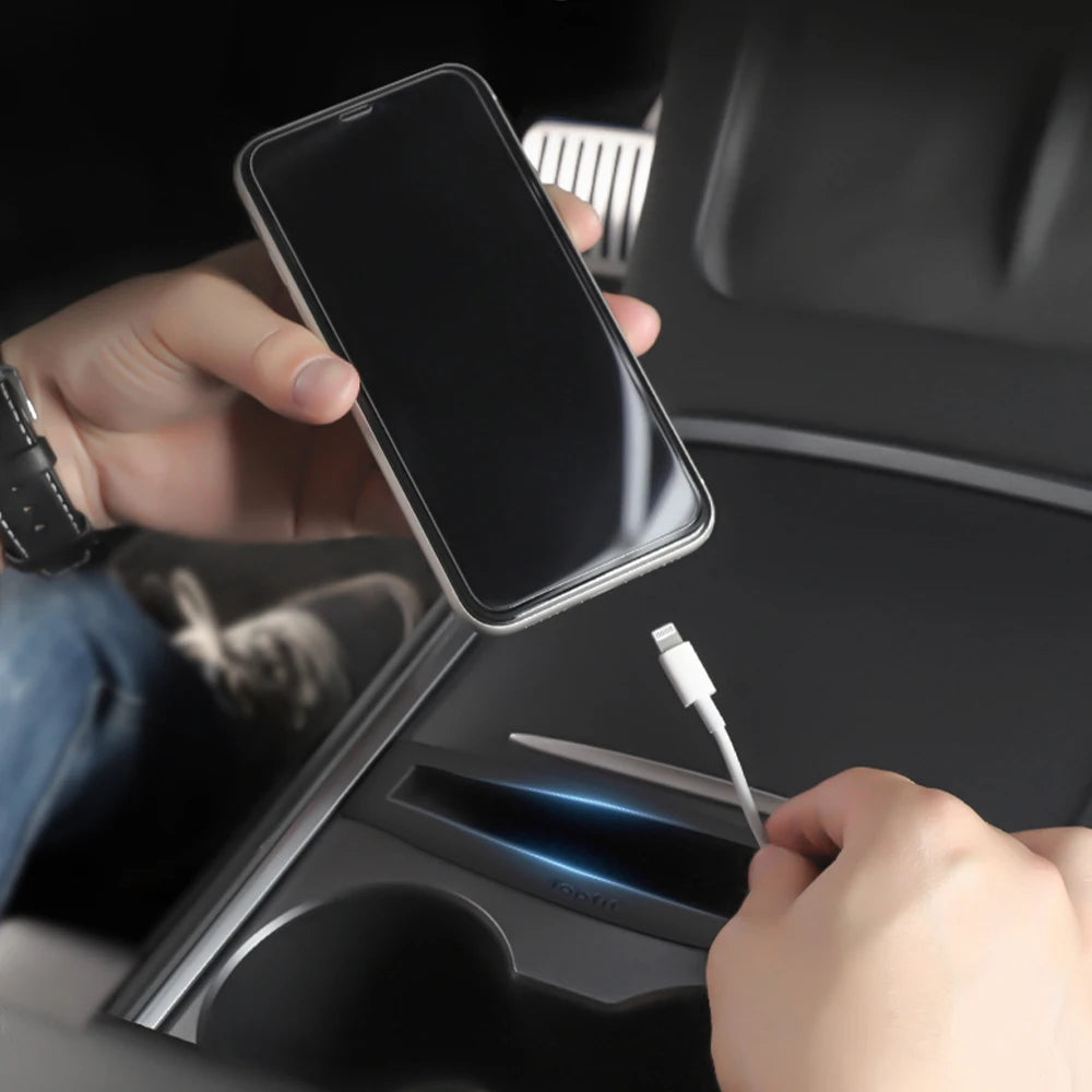 Boîte de rangement console centrale pour Tesla Model Y 3