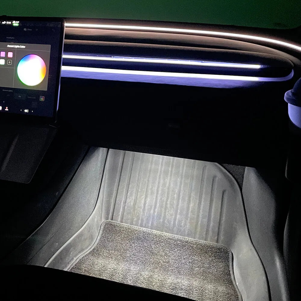 Éclairages de plancher avant multicolores Tesla — visuel 6