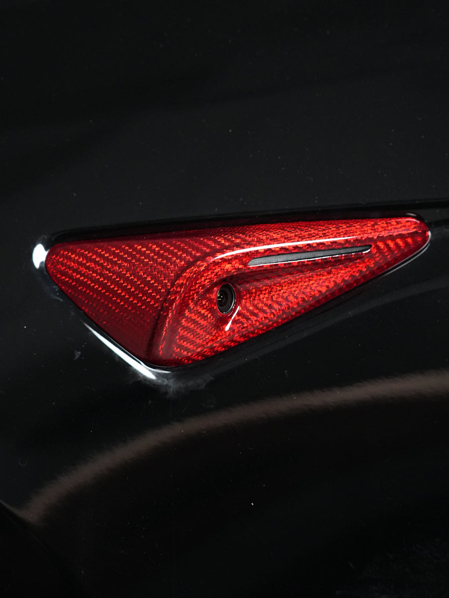 Caches caméras latérales carbone pour Tesla Model 3 et Model Y