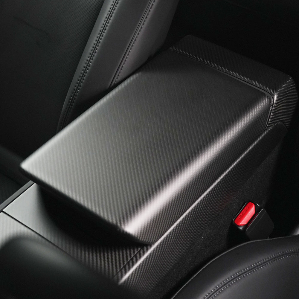 Couvre-accoudoir carbone pour Tesla Model 3 et Y (2024+) — photo 4